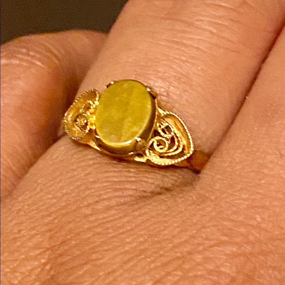 Scarab 12k Gold Filled Ring, Size 6